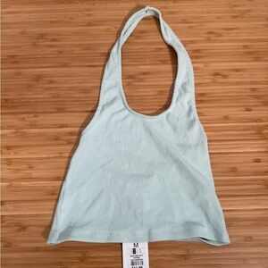 💚 SWS Essentials Mint Green Ribbed‎ Halter Top Size Medium NWT Summer Tank